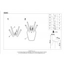 Стул HALMAR K303 темно-зеленый/натуральный